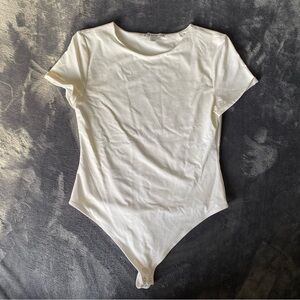 And Now This White Women's Crewneck Bodysuit Size Large